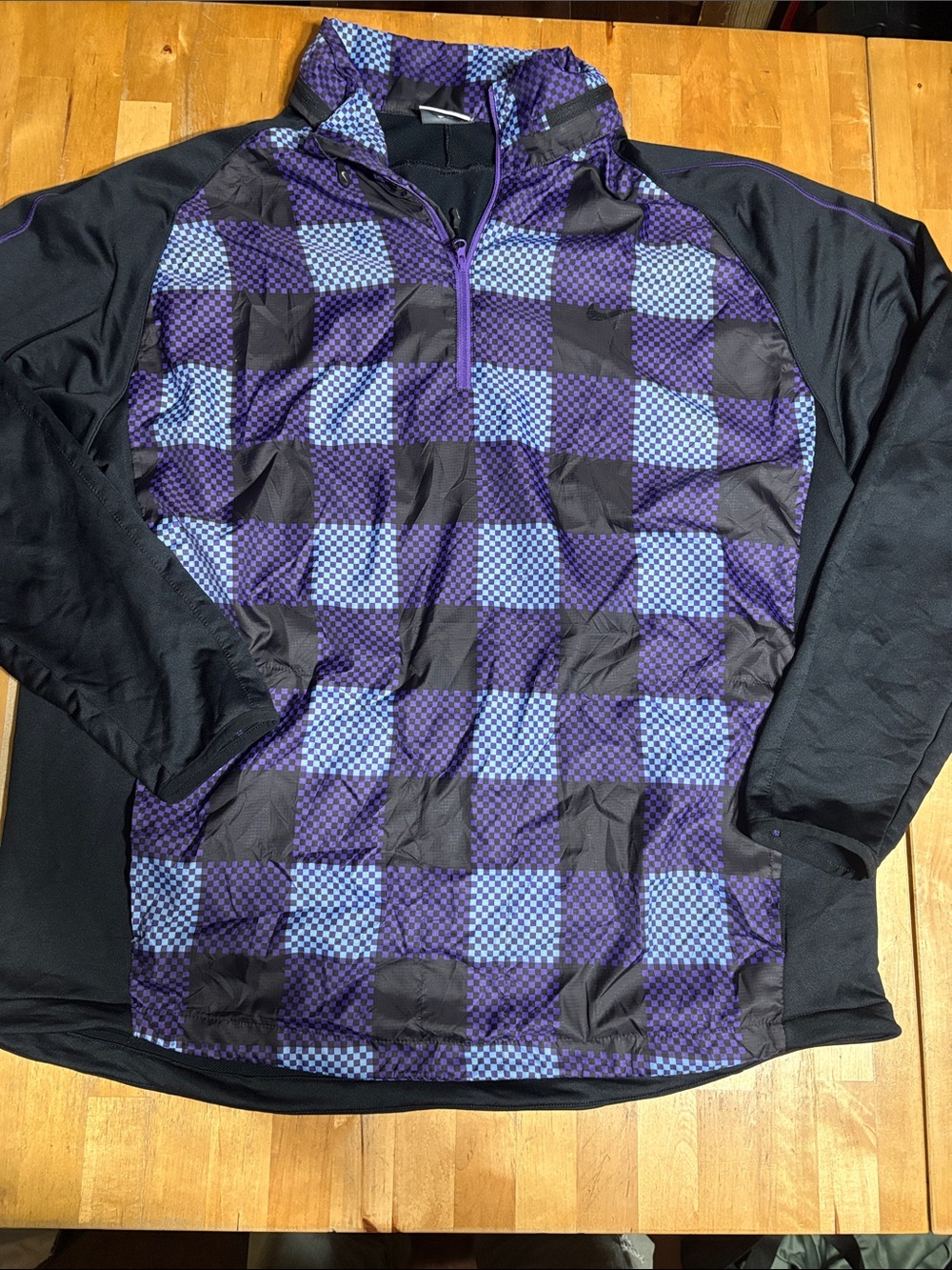 Nike Golf 1/4 zip checkered pullover